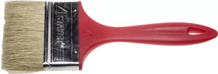 Кисть плоская STAYER "UNIVERSAL-EURO", светлая натуральная щетина, пластмассовая ручка, 100мм 0108-100 купить в Губкинске