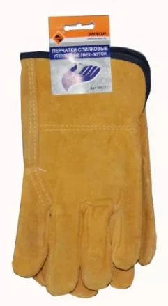 Перчатки спилковые Энкор мех мутон 58731 купить в Губкинске
