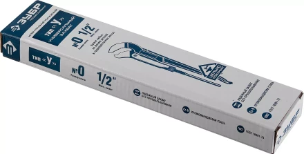 Ключ трубный рычажный ЗУБР &quot;ПРОФЕССИОНАЛ&quot;, тип &quot;S&quot;, изогнутые губки для труднодоступ мест, цельнокованный, Сr-V, № 0, 1/2&quot; 27336-0_z01 купить в Губкинске