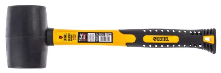 Киянка резиновая, 16 oz, черная резина, фибергласовая рукоятка// Denzel 7711185 купить в Губкинске