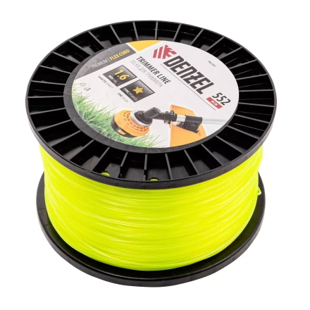 Леска для триммера звезда, 1,6мм х 552м, на DIN катушке FLEX CORD,  Denzel 96284 купить в Губкинске