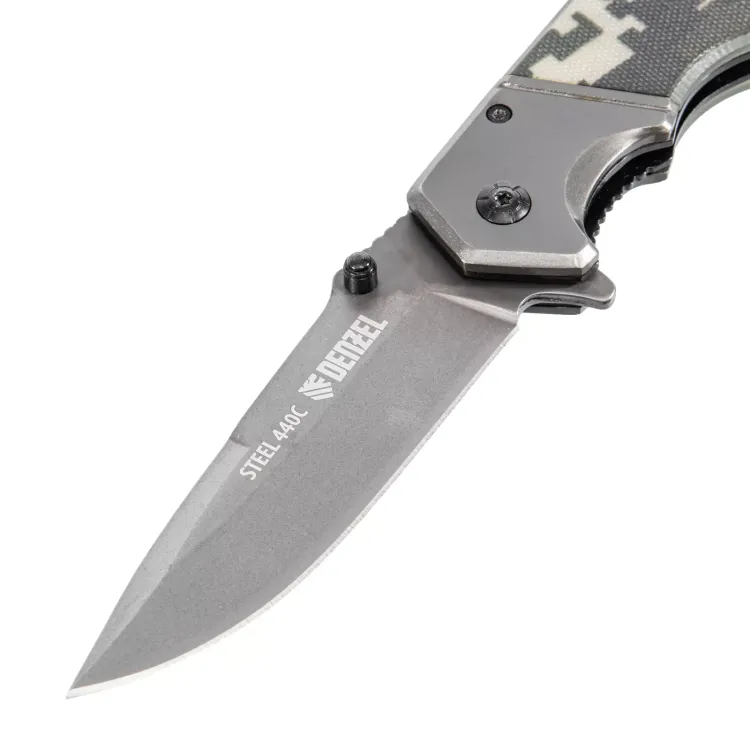 Нож складной Denzel 79209, многоцелевой, системы Liner-Lock, с накладкой G10 на эргономичной рукоятке купить в Губкинске