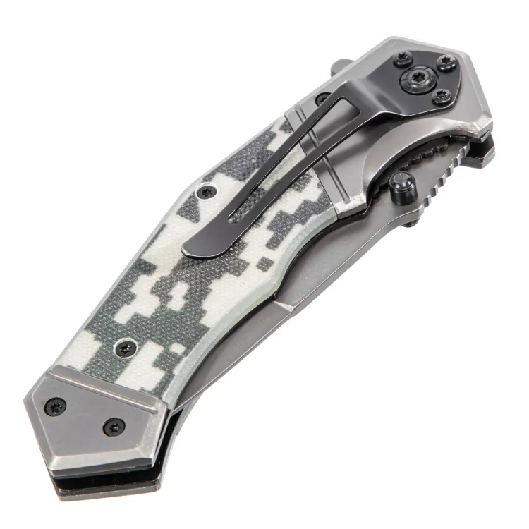 Нож складной Denzel 79209, многоцелевой, системы Liner-Lock, с накладкой G10 на эргономичной рукоятке купить в Губкинске