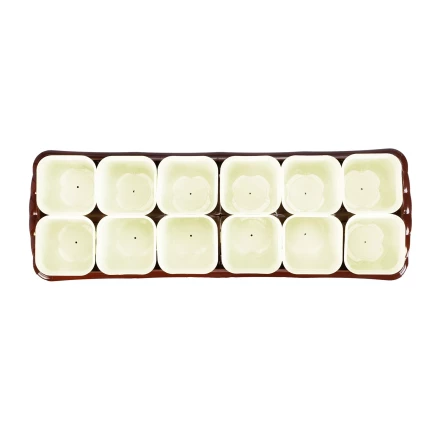 Набор для рассады Palisad 643450, поддон 470х166х82 мм, 12 горшочков по 250 мл. с выдвижным дном купить в Губкинске