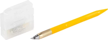 Нож OLFA &quot;Utility Models&quot; перовой дизайнерский, для точных работ, рукоятка с мини шпателем, 5 лезвий, 4мм OL-AK-5 купить в Губкинске