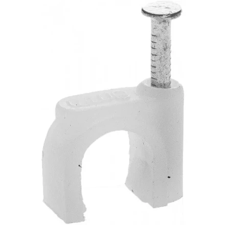 Скоба-держатель для круглого кабеля, с оцинкованным гвоздем, 7 мм, 100 шт, STAYER Master 4510-07 4510-07 купить в Губкинске