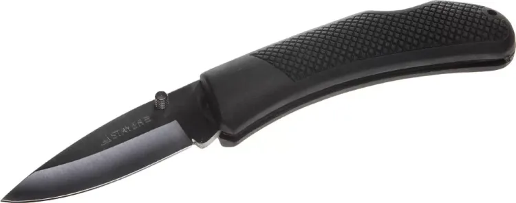 Нож STAYER складной с обрезиненной ручкой, большой 47600-2_z01 купить в Губкинске