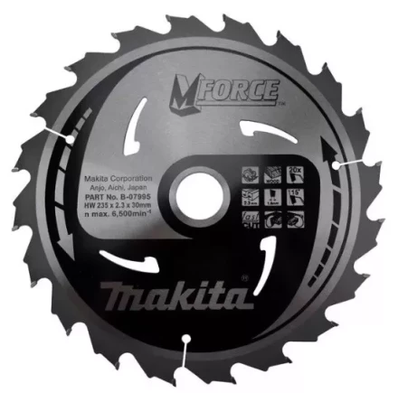Диск пильный Makita M-Force, х235х30х2,3мм, 40 зуб,для дерева B-31429 купить в Губкинске