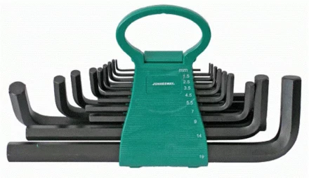 Набор ключей шестигранных коротких 1,5-19мм 18предметов Jonnesway  H01MH118S 48732 купить в Губкинске
