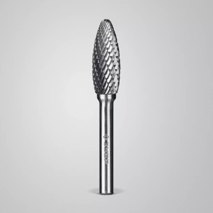 Зубр Твердосплавная борфреза H - пламя, 12 х 32 мм, радиус 2.5 мм (28807-12-32) купить в Губкинске