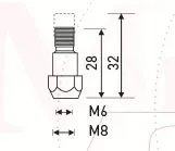 Держатель наконечника M6 28mm (36KD) MD0063-00 Ref Aurora купить в Губкинске