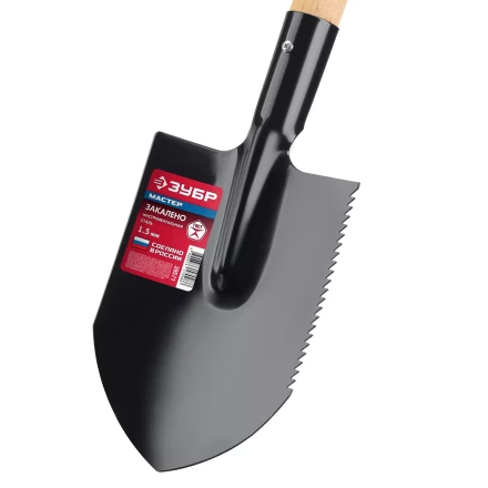 ЗУБР МАСТЕР, 210х154х550мм, полотно 1.5мм, закалено, дерев. черенок высш. сорт, туристическая лопата (39571) купить в Губкинске