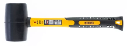 Киянка резиновая, 24 oz, черная резина, фибергласовая рукоятка// Denzel 7711193 купить в Губкинске