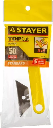 Набор STAYER &quot;STANDARD&quot;: Скребок пластмассовый с 5 лезвиями, 50мм 0851-H6_z01 купить в Губкинске