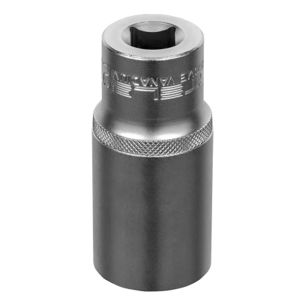 Головка торцевая удлиненная, 27 мм, шестигранная, CrV, под квадрат 1/2 Stels 13884 купить в Губкинске