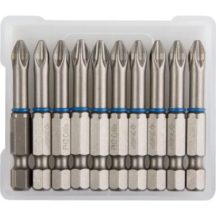 Биты ЗУБР &amp;quot;ЭКСПЕРТ&amp;quot; торсионные кованые, обточенные, хромомолибденовая сталь, тип хвостовика E 1/4&amp;quot;, PH2, 50мм, 10шт 26011-2-50-10 купить в Губкинске