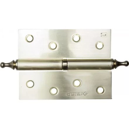 Петля дверная разъемная ЗУБР &quot;ЭКСПЕРТ&quot;, 1 подшипник, цвет мат. латунь (SB), правая, с крепежом, 100х75х2,5мм,2шт 37605-100-3R купить в Губкинске