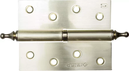 Петля дверная разъемная ЗУБР &quot;ЭКСПЕРТ&quot;, 1 подшипник, цвет мат. латунь (SB), правая, с крепежом, 100х75х2,5мм,2шт 37605-100-3R купить в Губкинске