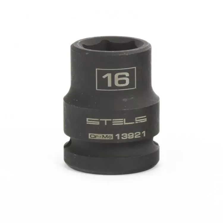 Головка ударная шестигранная 16 мм 1/2" CrMo  Stels 13921 купить в Губкинске