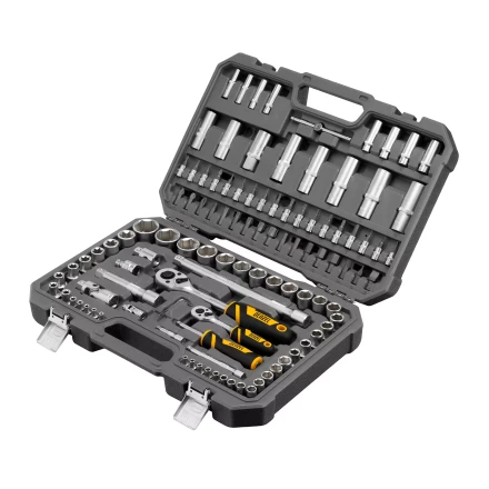 Набор инструментов Denzel 15814, 1/2&quot;, 1/4&quot;, CrV, S2, пластиковый кейс, 109 предметов купить в Губкинске