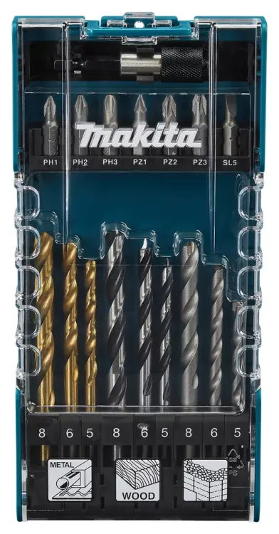 Набор сверл по металлу, дереву и бетону Makita D-74887 купить в Губкинске
