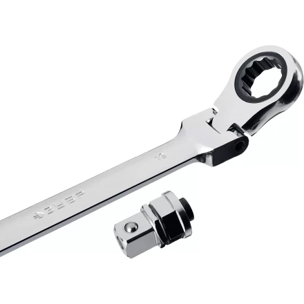 Наборы трещоточных комбинированных ключей шарнирных с адаптерами серия ПРОФЕССИОНАЛ купить в Губкинске