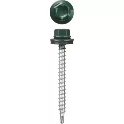 Саморезы СКД кровельные, RAL 6005 зеленый насыщенный, 35 x 4.8 мм, 380 шт, для деревянной обрешетки, STAYER 30305-48-035-6005