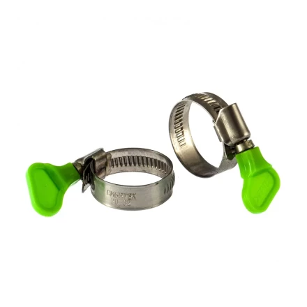 Хомуты металлические червячные 20-32 мм ширина 12 мм W4 с ключом 2 шт Сибртех 476513 купить в Губкинске