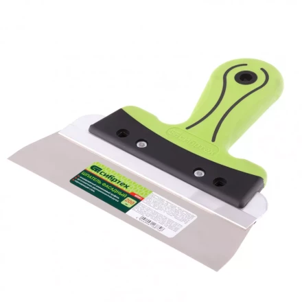 Шпатель фасадный нержавеющая сталь 200 мм двухкомпонентная ручка  Сибртех 85581 купить в Губкинске