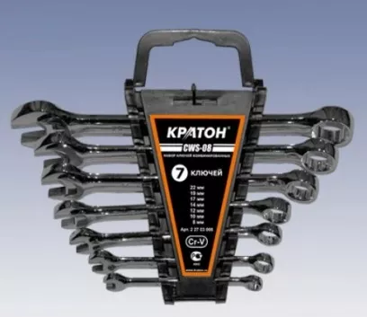 Набор ключей комбинированных Кратон CWS-08 7 пр. 2 27 03 008 купить в Губкинске