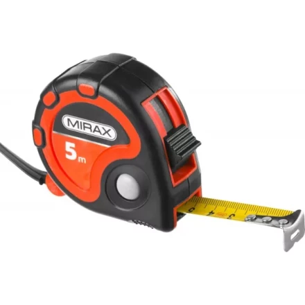 Рулетка MIRAX, 3 стопора, двухкомпонентный пластиковый корпус, 5мх19мм 34013-05-19 купить в Губкинске