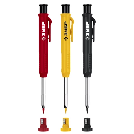 ЗУБР АСК набор: 18 сменных грифелей: 6ч + 6ж + 6к ( d 2,8 мм, HB), 3 автоматических карандаша (06312-H6) купить в Губкинске