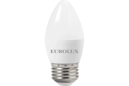 Лампа светодиодная EUROLUX LL-E-C37-6W-230-2,7K-E27 76/2/9 купить в Губкинске