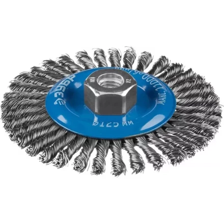 ЗУБР &quot;ПРОФЕССИОНАЛ&quot;. Щетка дисковая для УШМ, плетеные пучки стальной проволоки 0,5мм, 125ммхМ14 35192-125_z02 купить в Губкинске