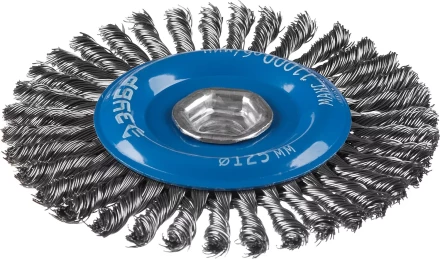 ЗУБР &quot;ПРОФЕССИОНАЛ&quot;. Щетка дисковая для УШМ, плетеные пучки стальной проволоки 0,5мм, 125ммхМ14 35192-125_z02 купить в Губкинске