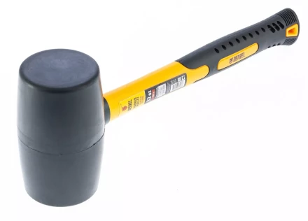 Киянка резиновая, 32 oz, черная резина, фибергласовая рукоятка// Denzel 7711194 купить в Губкинске