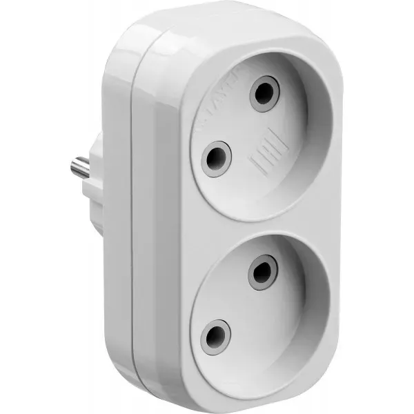 Разветвитель электрический MAXElectro, STAYER 55087-2, 2 гнезда, 10А/220В 55087-2 купить в Губкинске