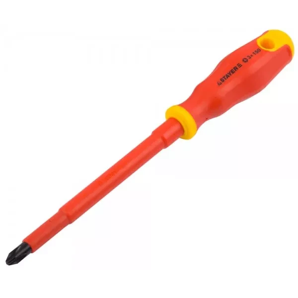 Отвертка STAYER "PROFI" "ELECTRO" диэлектрическая до 1000В, двухкомп рукоятка, PH № 3 х 150мм 25142-3-15_z01 купить в Губкинске