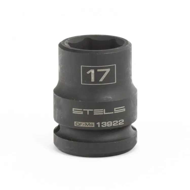 Головка ударная шестигранная 17 мм 1/2" CrMo Stels 13922 купить в Губкинске