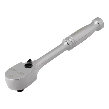 Ключ-трещотка 1/4&quot; Gross 14050, CrV, 120 зубьев, цельнометаллический, хром купить в Губкинске