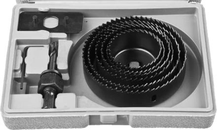 Набор кольцевых коронок по дереву STAYER &quot;MASTER&quot; Д51, 57, 67, 76, 88, 102мм. 8шт. 29600-H8 купить в Губкинске