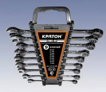 Набор ключей комбинированных Кратон CWS-09 9 пр. 2 27 03 009 купить в Губкинске