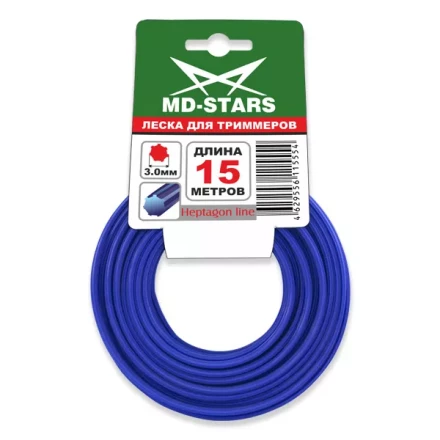 Леска для триммера HEPTAGON LINE (семиугольник) 3.5MMX15M купить в Губкинске