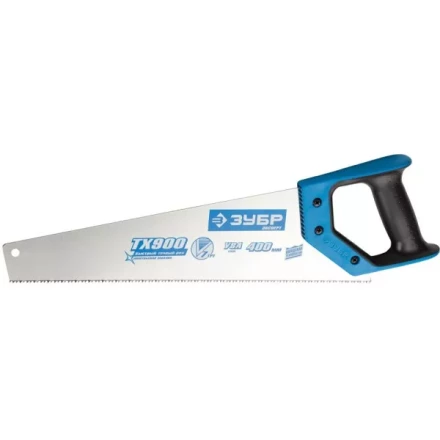 Ножовка по дереву (пила) ЗУБР ЛЕВША-7 400 мм, 7 TPI, универсальный зуб, вдоль и поперек волокон, для средних заготовок, фанеры, ДСП, МДФ,2K рукоятка 15232-40 купить в Губкинске