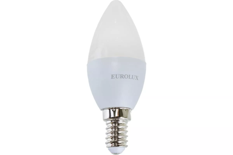 Лампа светодиодная EUROLUX LL-E-C37-6W-230-4K-E14 76/2/4 купить в Губкинске