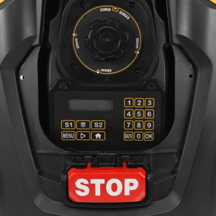 Робот-газонокосилка Grass Master 1000, ультразвуковой датчик, 3 Ач, LCD дисплей, Wi-Fi // Denzel купить в Губкинске