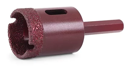 Алмазная коронка MESSER по камню с шестигранным хвостовиком (вакуумное спекание алмазов) 60 мм купить в Губкинске