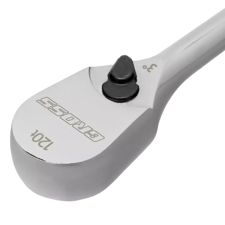 Ключ-трещотка 3/8" Gross 14051, CrV, 120 зубьев, цельнометаллический, хром купить в Губкинске