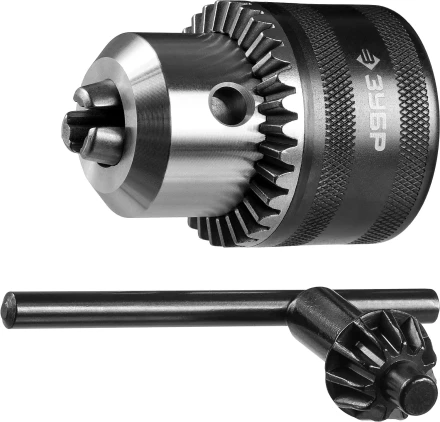 Патрон ЗУБР &quot;ЭКСПЕРТ&quot; цельнометаллический для станка, конус морзе, с ключом, 16мм 29084-16 купить в Губкинске