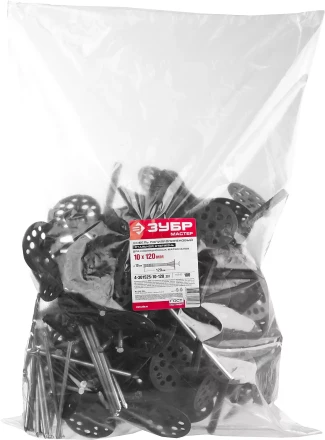 Дюбель ЗУБР &quot;МАСТЕР&quot; для изоляционных материалов полипропиленовый, металлический стержень, 10 x 120 мм, 100 шт 4-301525-10-120_z01 купить в Губкинске